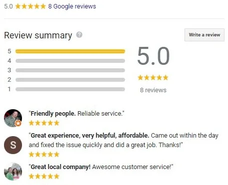 Freeman and Woolsey Well Services Google Review